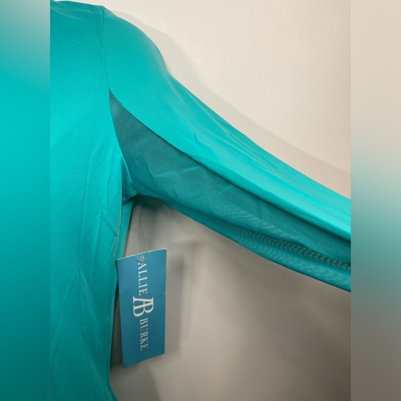 NEW AB Sport Golf Long Sleeve Sun Shirt Mesh Sleeves UV 40 colorblock collar XS - Picture 2 of 8